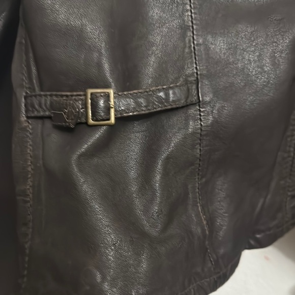 Dark Brown Leather Jacket - Picture 5 of 7